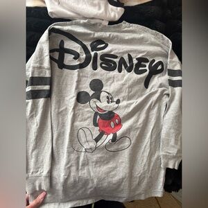 Disney Gray and Red Mickey Mouse Long Sleeve
